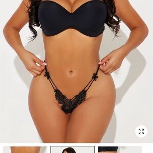 New Pearl butterfly  crotchless Lace Gstring